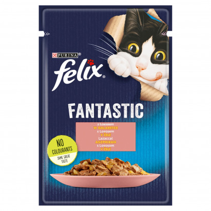 Felix Fantastic Karma dla kotów z łososiem w galaretce 85 g