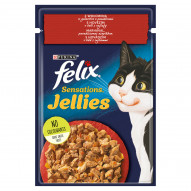 Felix Sensations Jellies Karma dla kotów z wołowiną w galaretce z pomidorami 85 g