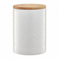 Ambition Pojemnik ceramiczny Tuvo w mozaike z bambusową pokrywką 1110 ml
