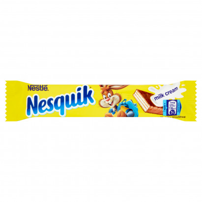 Nesquik Milk Cream Wafel przekładany kremem mlecznym oblany mleczną czekoladą 26 g