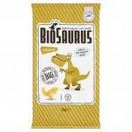 BioSaurus Ekologiczne pieczone chrupki kukurydziane o smaku serowym 50 g