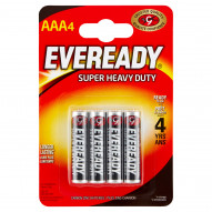 Eveready Super Heavy Duty AAA-R03 1,5 V Baterie 4 sztuki