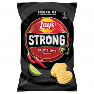 Lay's Strong Chipsy ziemniaczane karbowane o smaku ostrego chilli i limonki 130 g