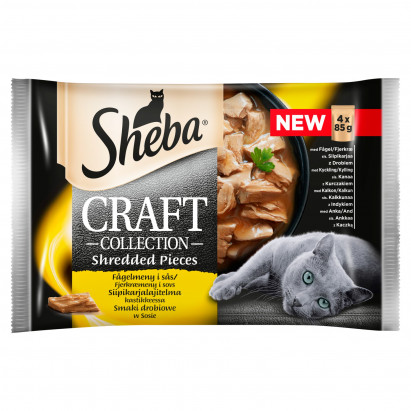 Sheba Craft Collection Karma pełnoporcjowa smaki drobiowe w sosie 340 g (4 x 85 g)