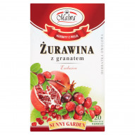 Malwa Sunny Garden Exclusive Herbatka owocowa żurawina z granatem 40 g (20 x 2 g)