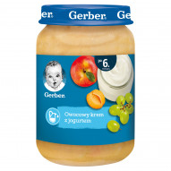 Gerber Owocowy krem z jogurtem dla niemowląt po 6. miesiącu 190 g
