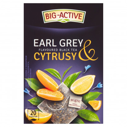 Big-Active Herbata czarna Earl Grey & cytrusy 40 g (20 x 2 g)