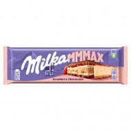 Milka Mmmax Czekolada mleczna o smaku sernika truskawkowego 300 g