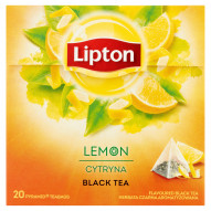 Lipton Herbata czarna aromatyzowana cytryna 34 g (20 torebek)