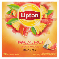 Lipton Herbata czarna aromatyzowana owoce tropikalne 36 g (20 torebek)