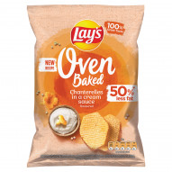 Lay's Oven Baked Pieczone formowane chipsy ziemniaczane o smaku kurek w śmietanowym sosie 110 g
